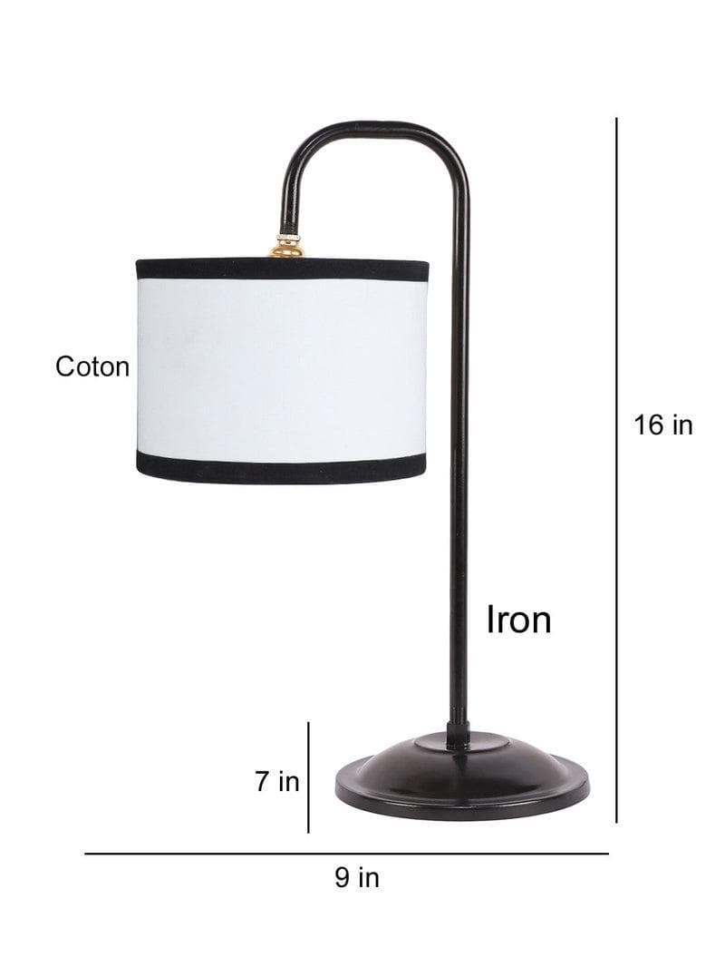 Buy Flynn Arch Table Lamp- Black & White Table Lamp from Vaaree