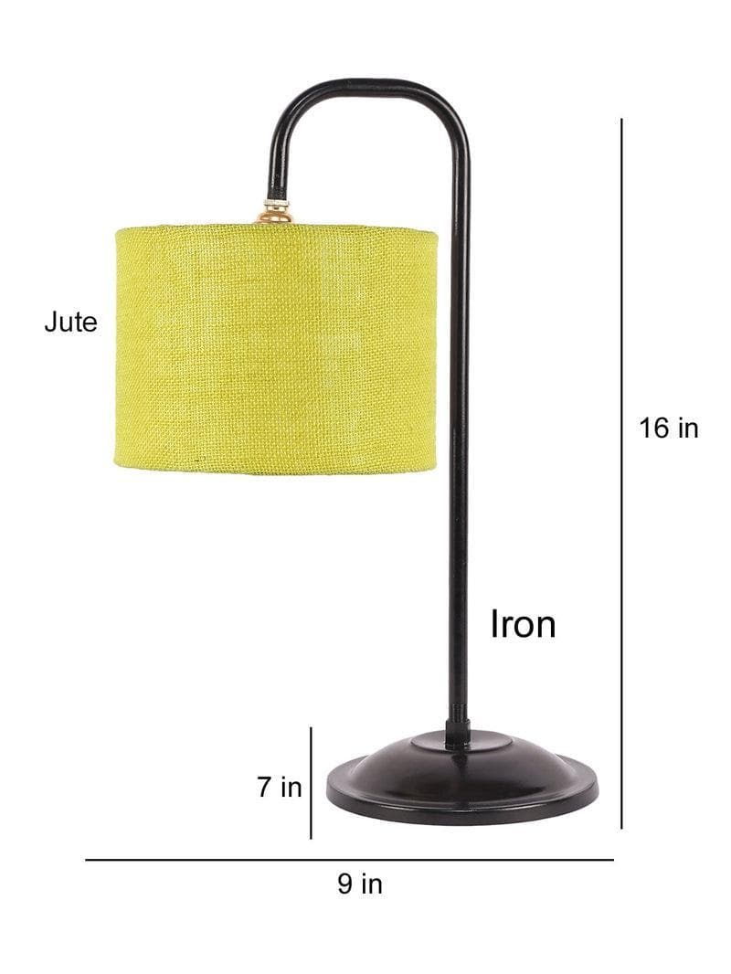 Buy Flynn Arch Table Lamp- Lime Yellow Table Lamp from Vaaree