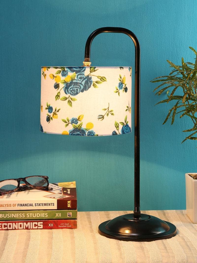 Buy Flynn Floral Arch Table Lamp- Blue Table Lamp from Vaaree