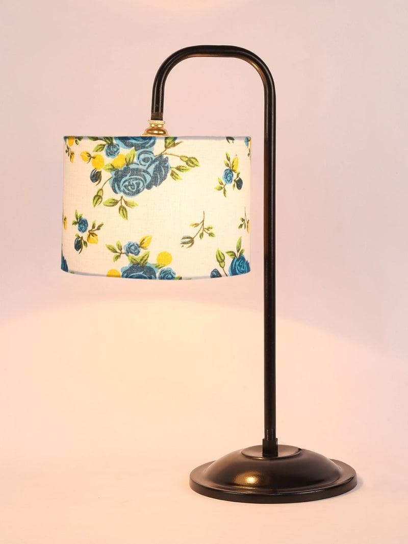 Buy Flynn Floral Arch Table Lamp- Blue Table Lamp from Vaaree