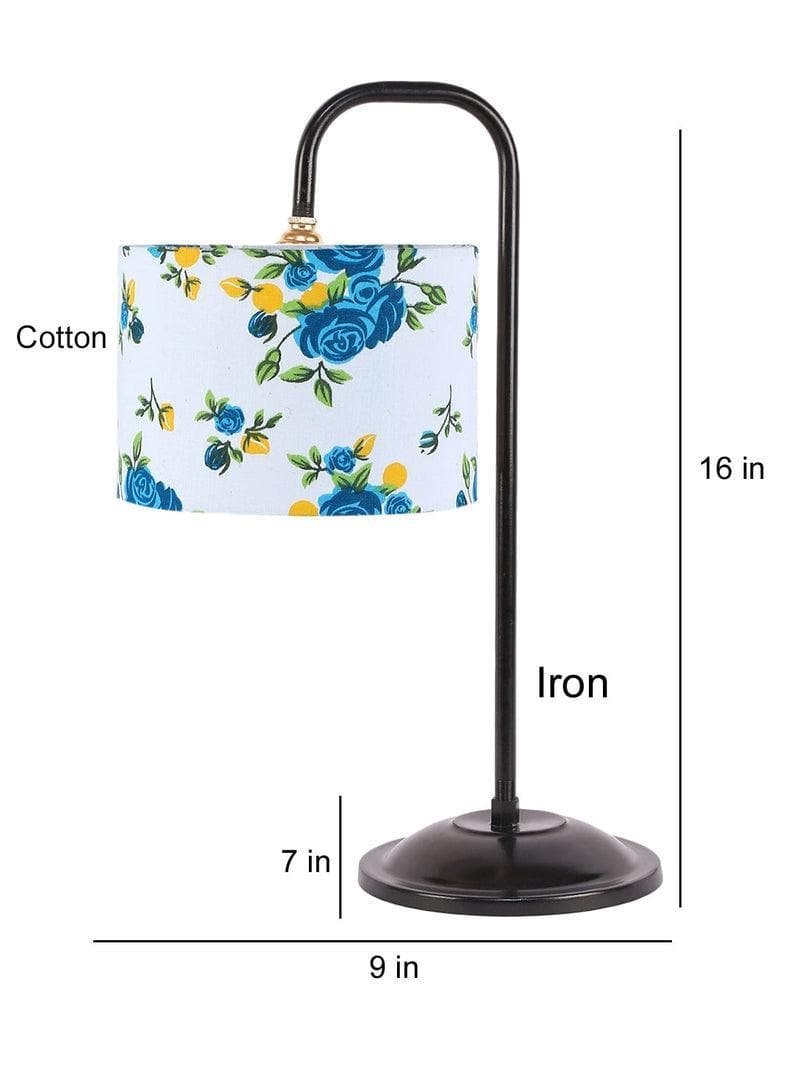 Buy Flynn Floral Arch Table Lamp- Blue Table Lamp from Vaaree