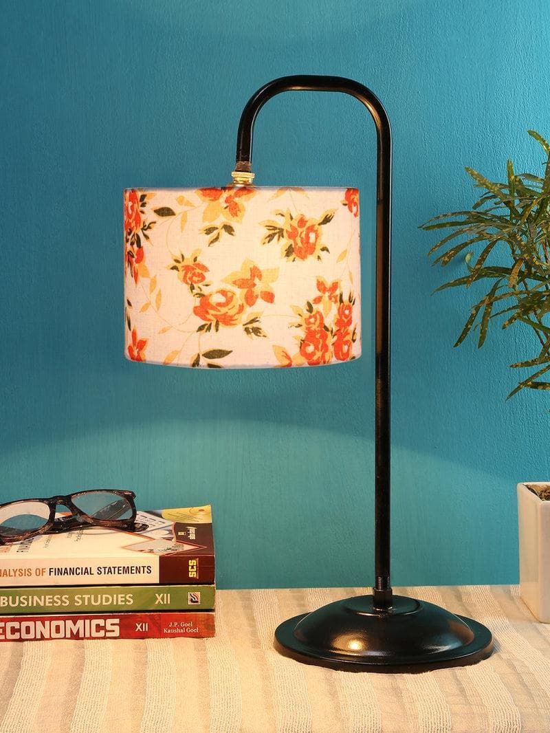 Buy Flynn Floral Arch Table Lamp- Orange Table Lamp from Vaaree