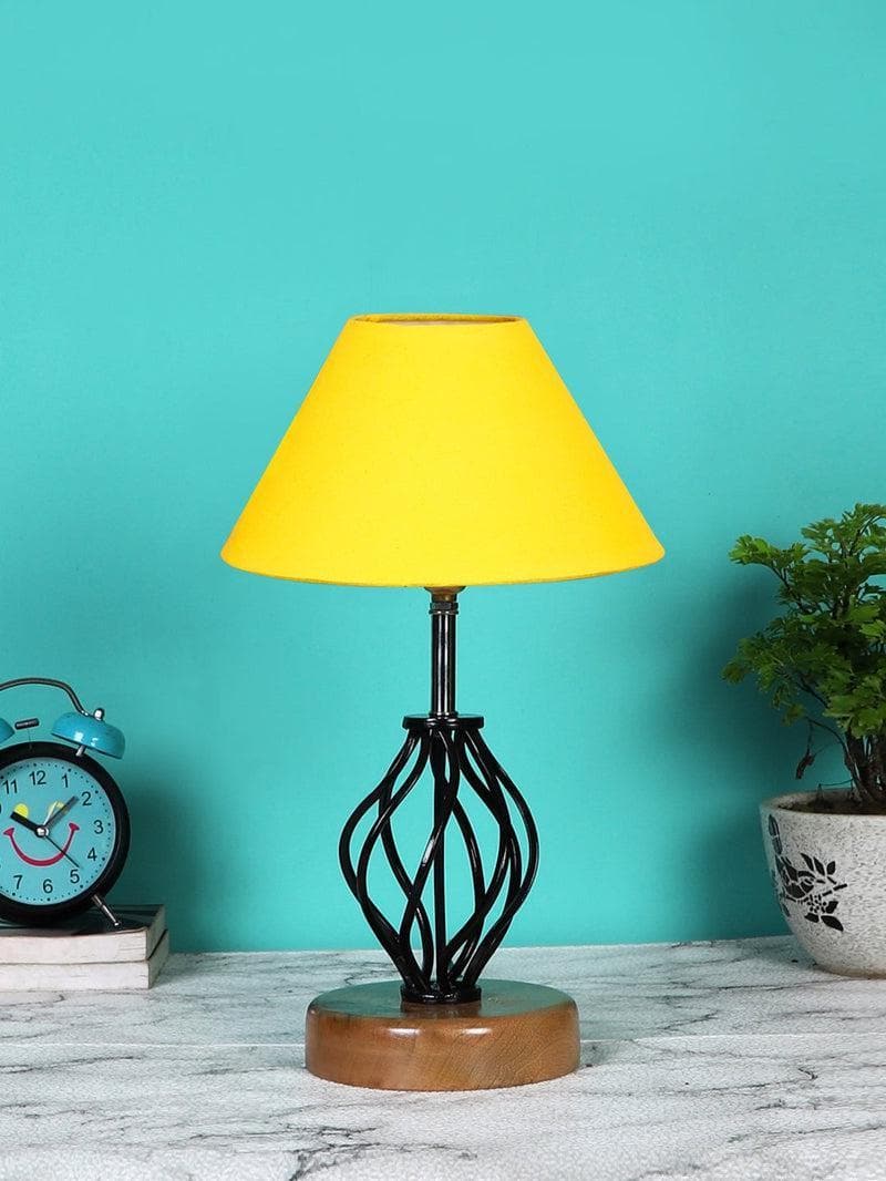 Buy Georgia Table Lamp- Yellow Table Lamp from Vaaree