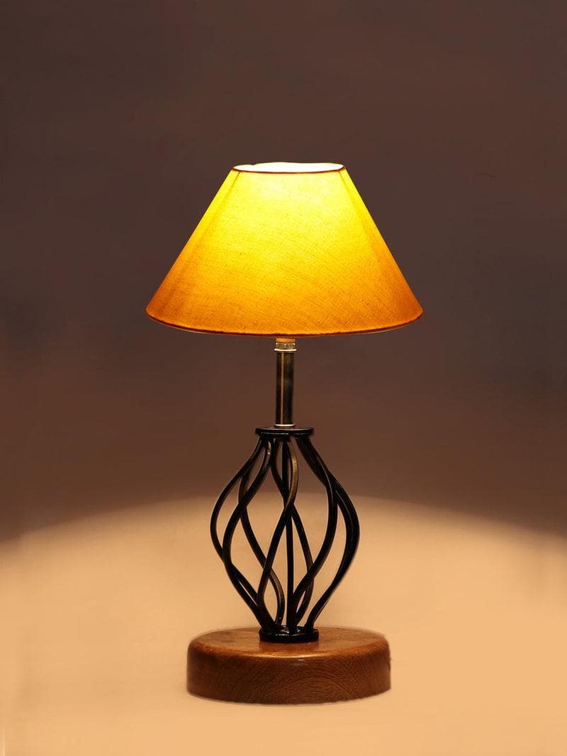 Buy Georgia Table Lamp- Yellow Table Lamp from Vaaree