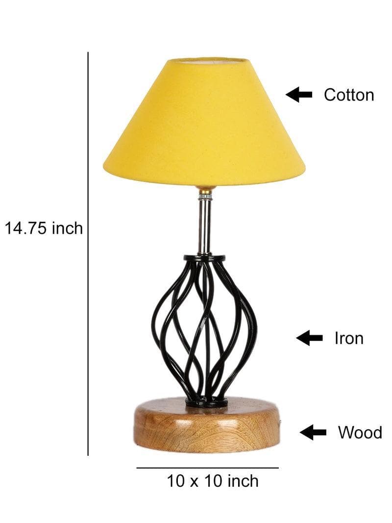 Buy Georgia Table Lamp- Yellow Table Lamp from Vaaree