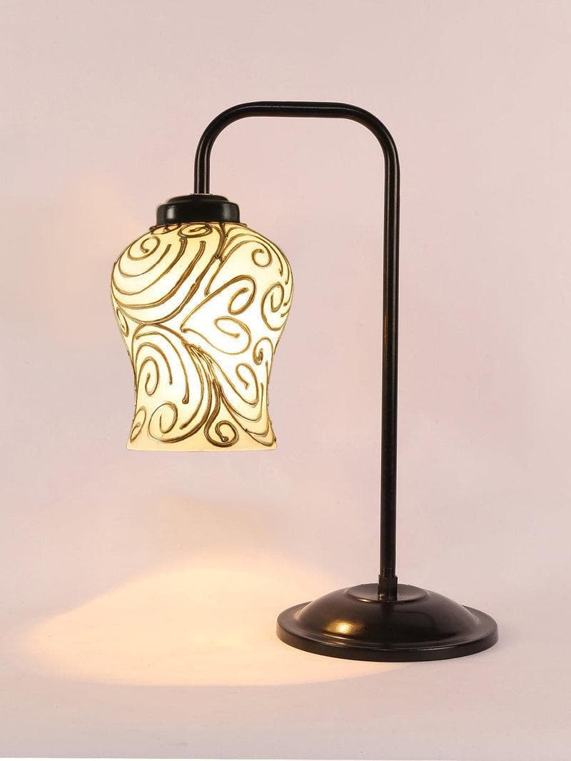 Buy Gold Embossed Arch Table Lamp Table Lamp from Vaaree