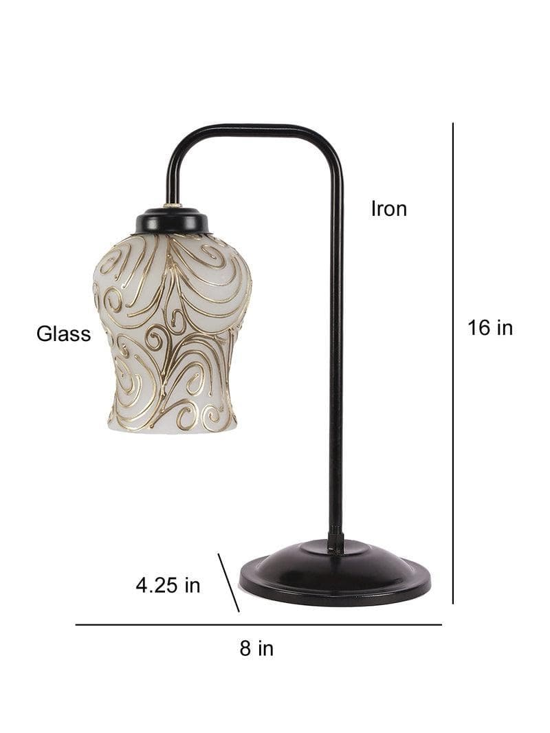 Buy Gold Embossed Arch Table Lamp Table Lamp from Vaaree