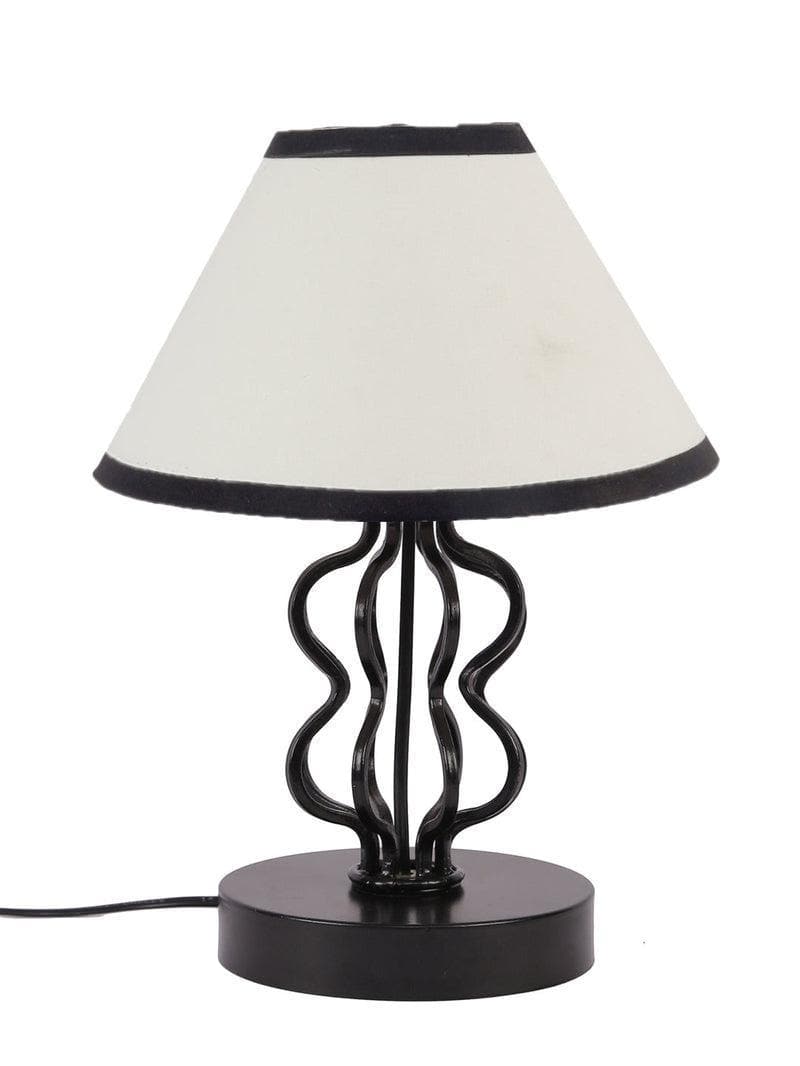 Buy Iggly Wiggly Table Lamp- Black & White Table Lamp from Vaaree