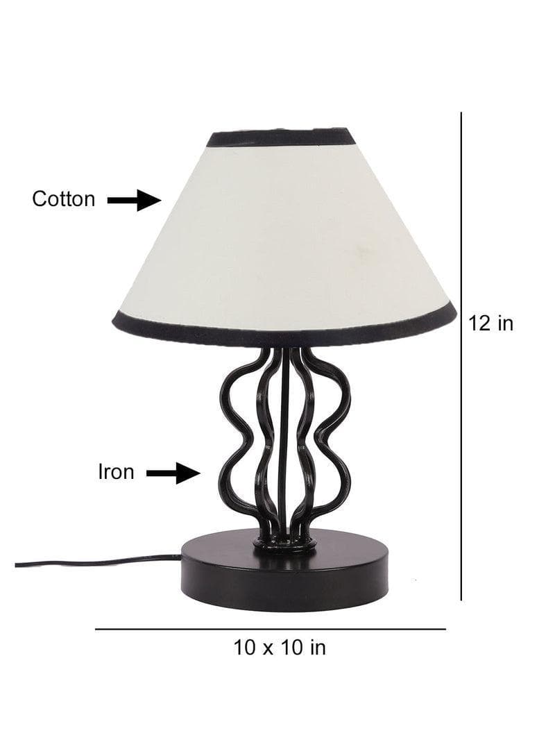 Buy Iggly Wiggly Table Lamp- Black & White Table Lamp from Vaaree