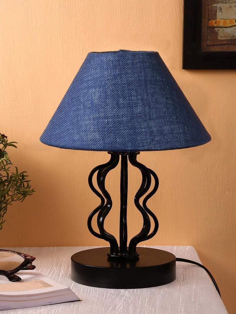 Buy Iggly Wiggly Table Lamp- Blue Table Lamp from Vaaree