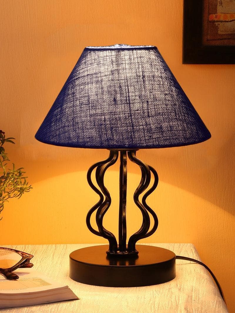 Buy Iggly Wiggly Table Lamp- Blue Table Lamp from Vaaree