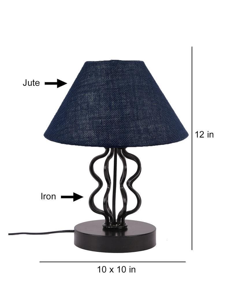 Buy Iggly Wiggly Table Lamp- Blue Table Lamp from Vaaree