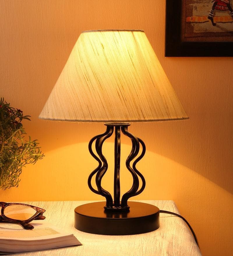 Buy Iggly Wiggly Table Lamp- Off White Table Lamp from Vaaree