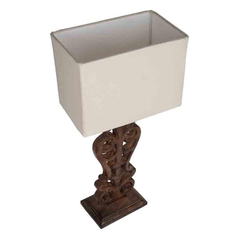 Buy Meraki Carved Table Lamp - Brown Table Lamp from Vaaree