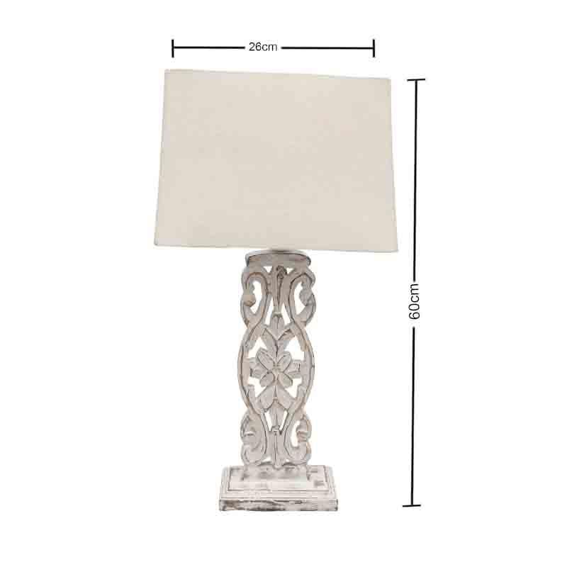 Table Lamp - Meraki Carved Table Lamp - White