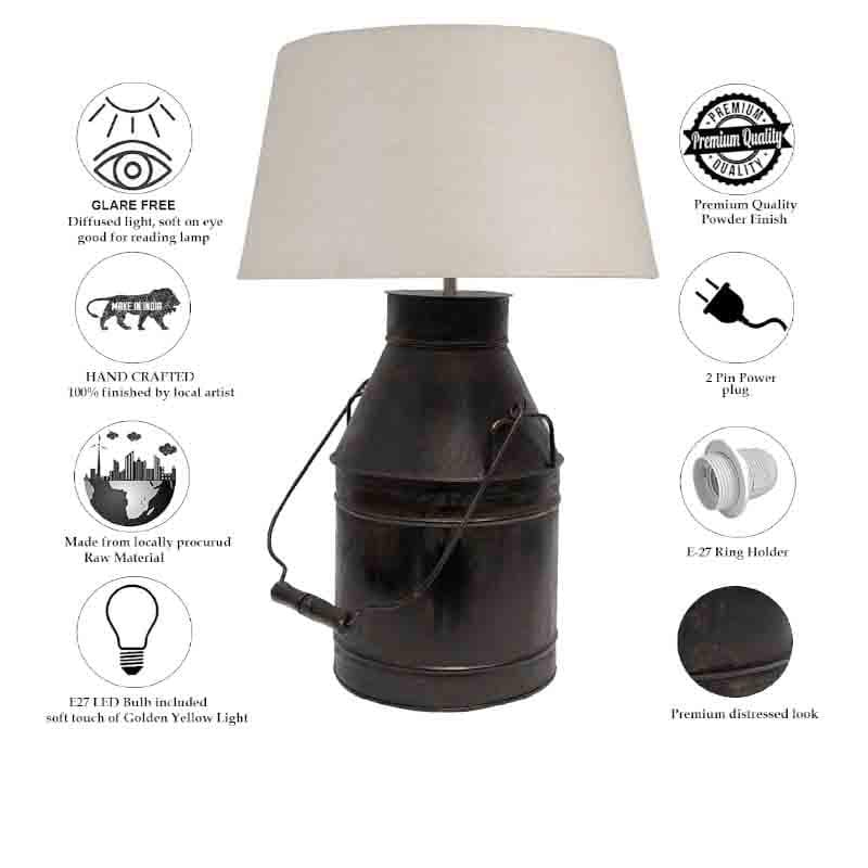 Buy Milkman Table Lamp - Ivory Table Lamp from Vaaree