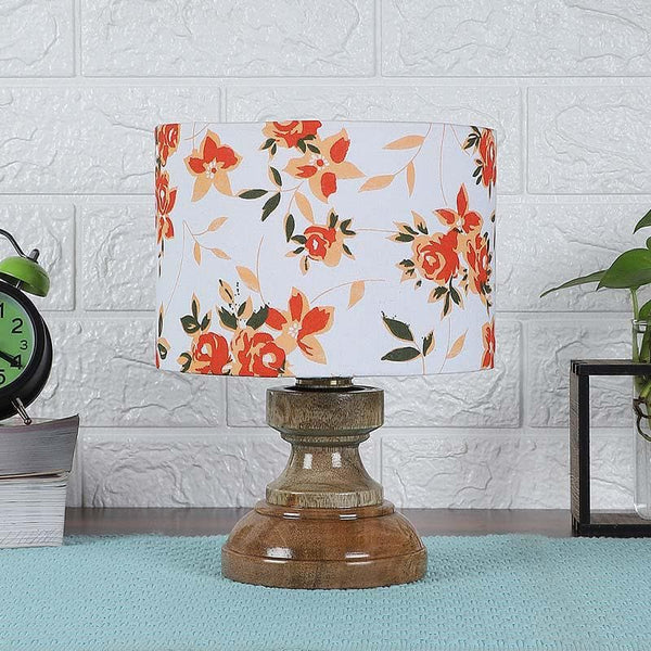 Table Lamp - Orange Pansy Table Lamp