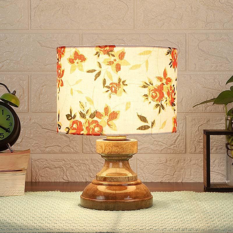 Table Lamp - Orange Pansy Table Lamp