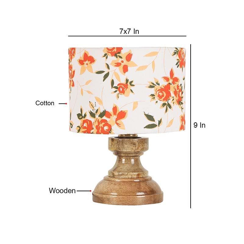 Table Lamp - Orange Pansy Table Lamp