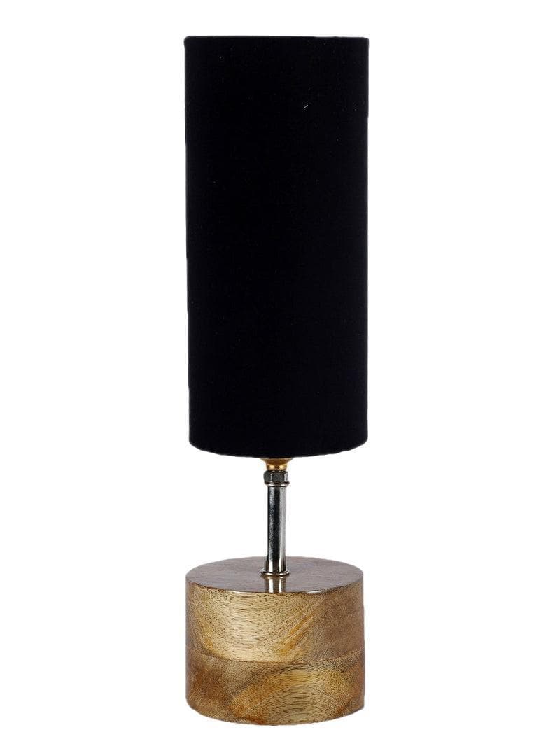 Buy Rustic Wood Table Lamp- Black Table Lamp from Vaaree