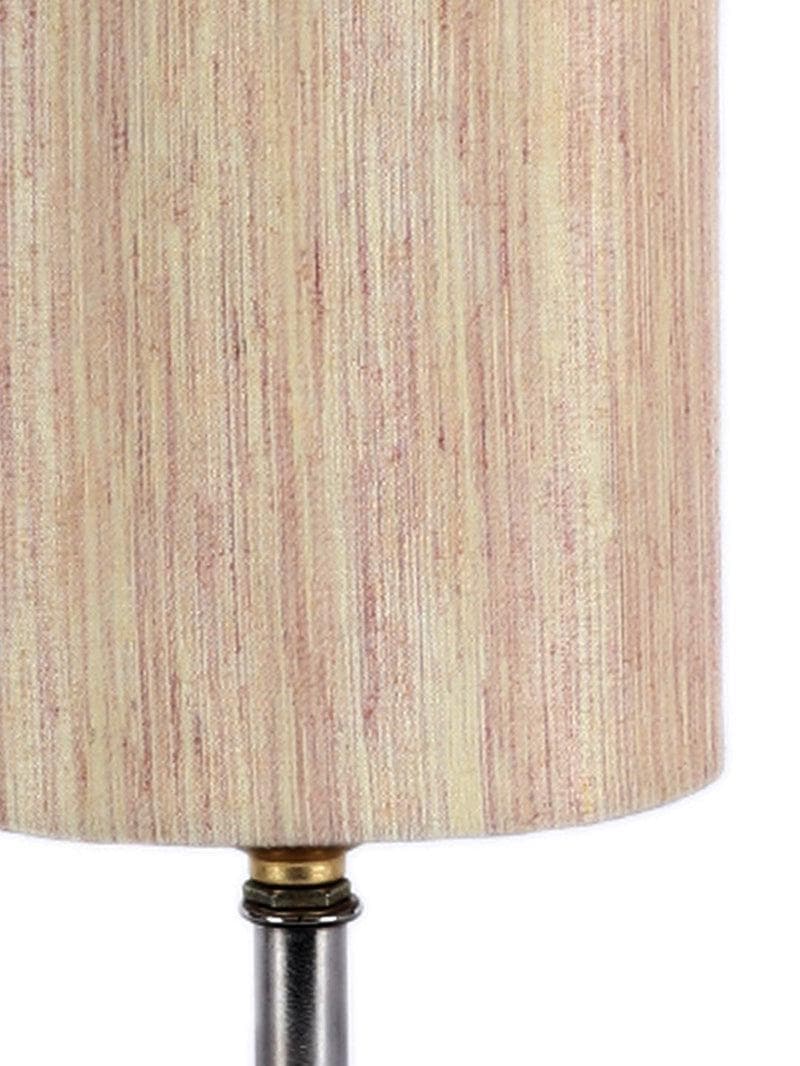 Table Lamp - Rustic Wood Table Lamp- Off-White