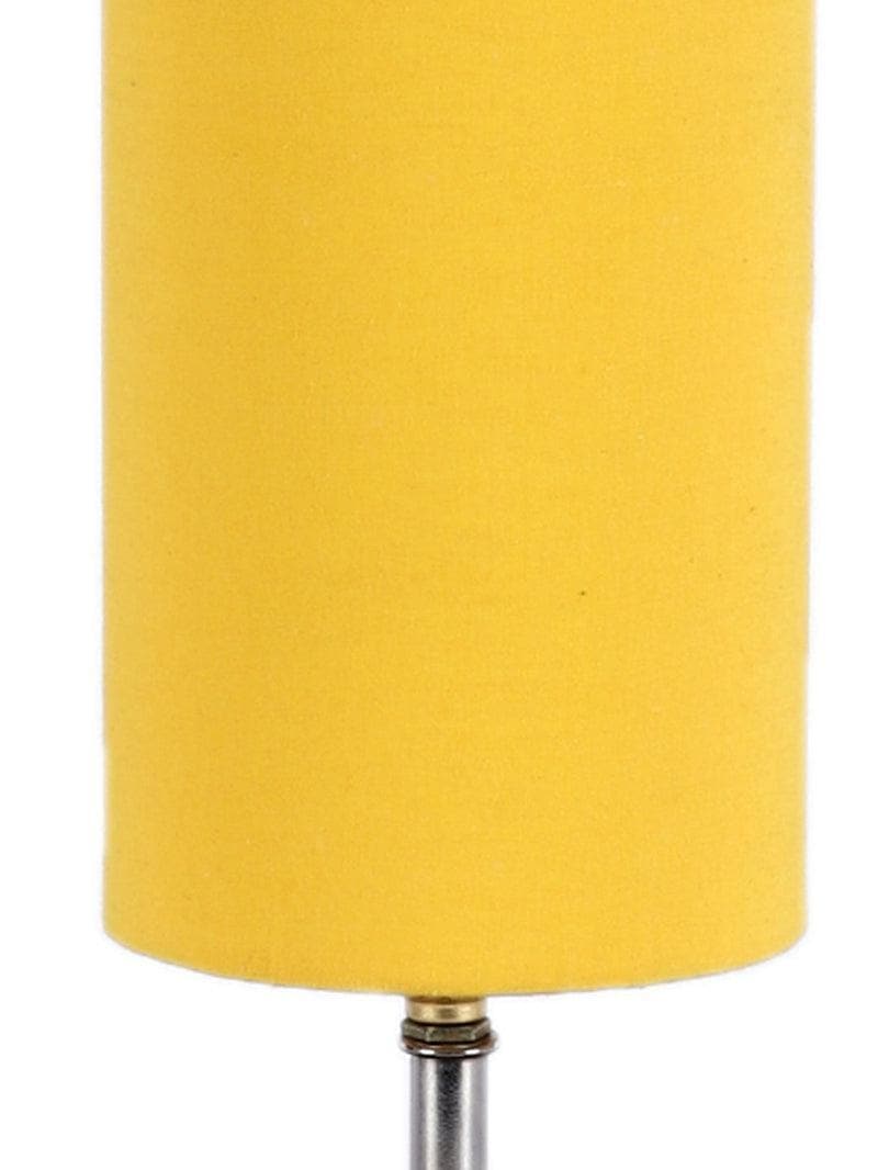 Table Lamp - Rustic Wood Table Lamp- Yellow