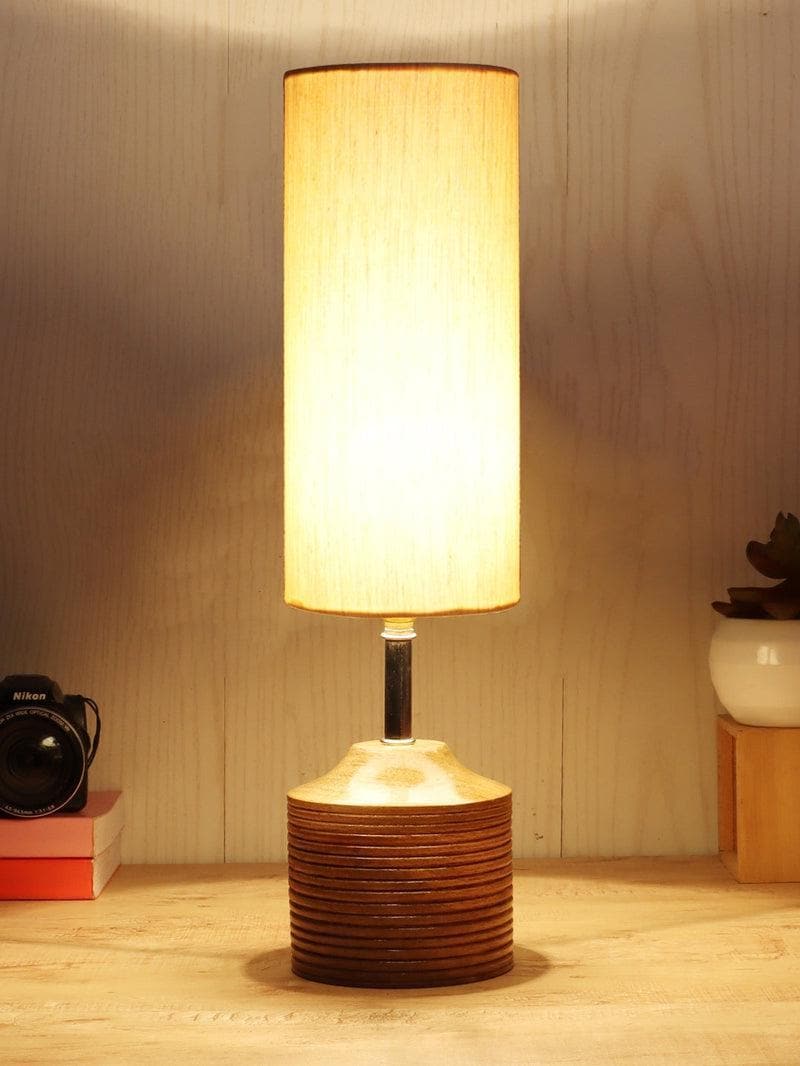 Buy Solids Galore Table Lamp - Beige Table Lamp from Vaaree