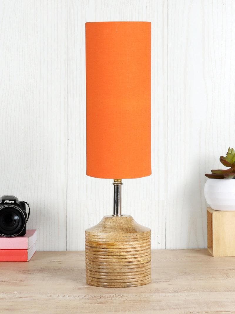 Buy Solids Galore Table Lamp - Orange Table Lamp from Vaaree