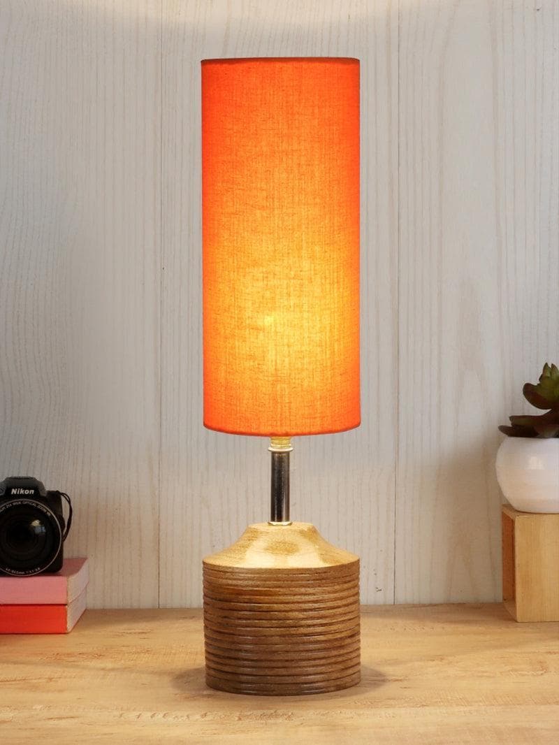 Buy Solids Galore Table Lamp - Orange Table Lamp from Vaaree