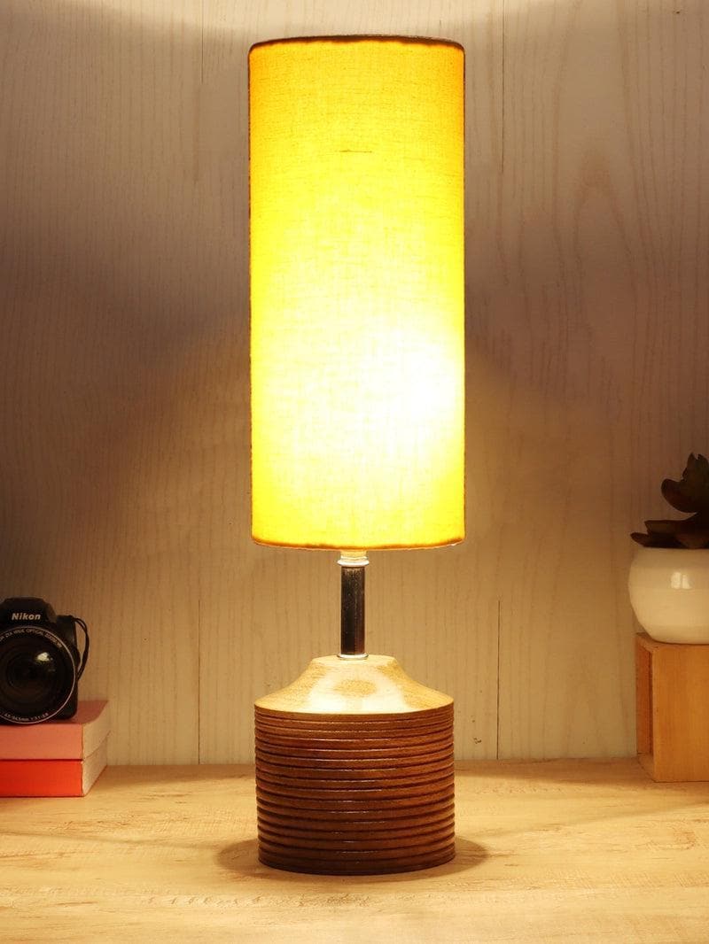 Buy Solids Galore Table Lamp - Yellow Table Lamp from Vaaree