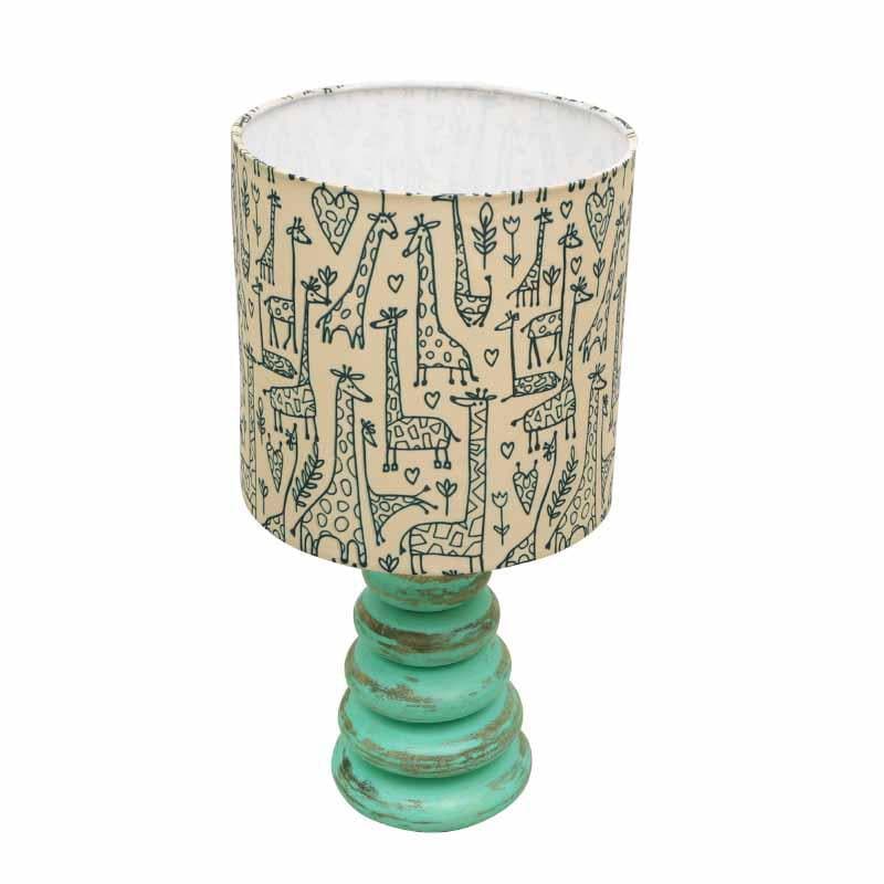 Buy Tall Tales Blue Wood Table Lamp Table Lamp from Vaaree