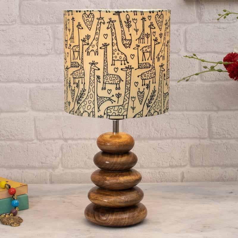 Buy Tall Tales Brown Wood Table Lamp Table Lamp from Vaaree