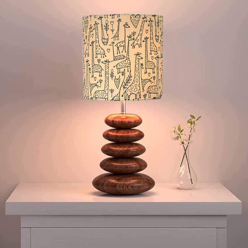 Buy Tall Tales Brown Wood Table Lamp Table Lamp from Vaaree