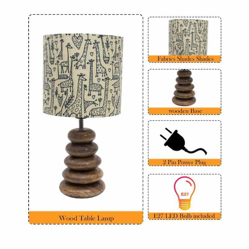 Buy Tall Tales Brown Wood Table Lamp Table Lamp from Vaaree