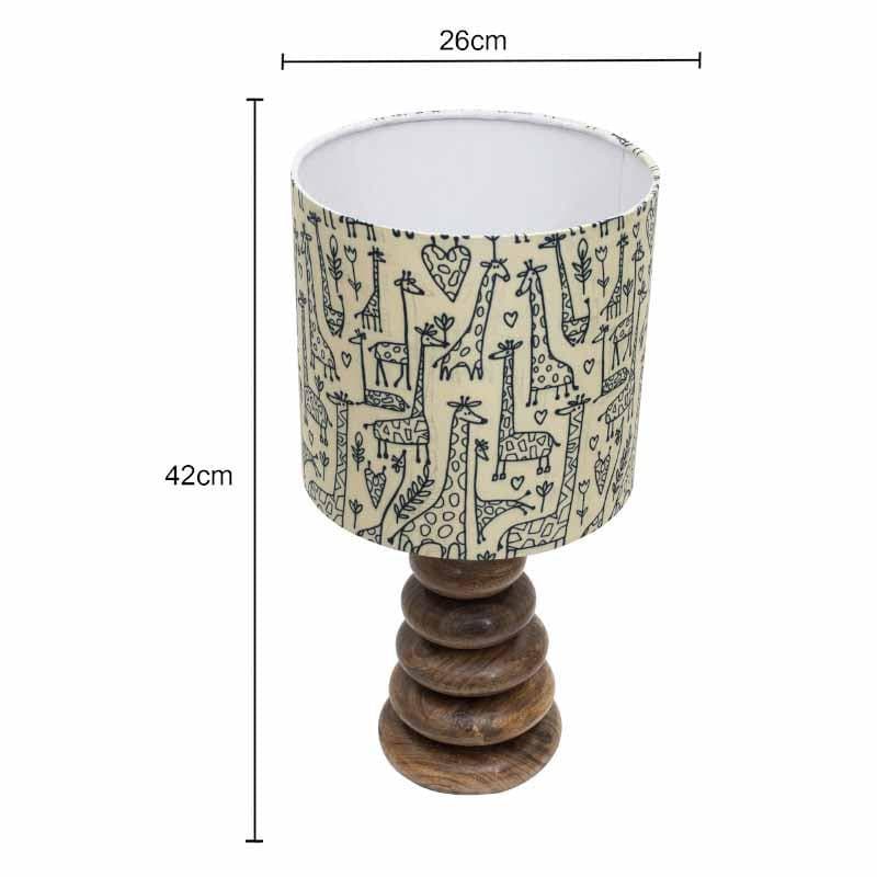 Buy Tall Tales Brown Wood Table Lamp Table Lamp from Vaaree