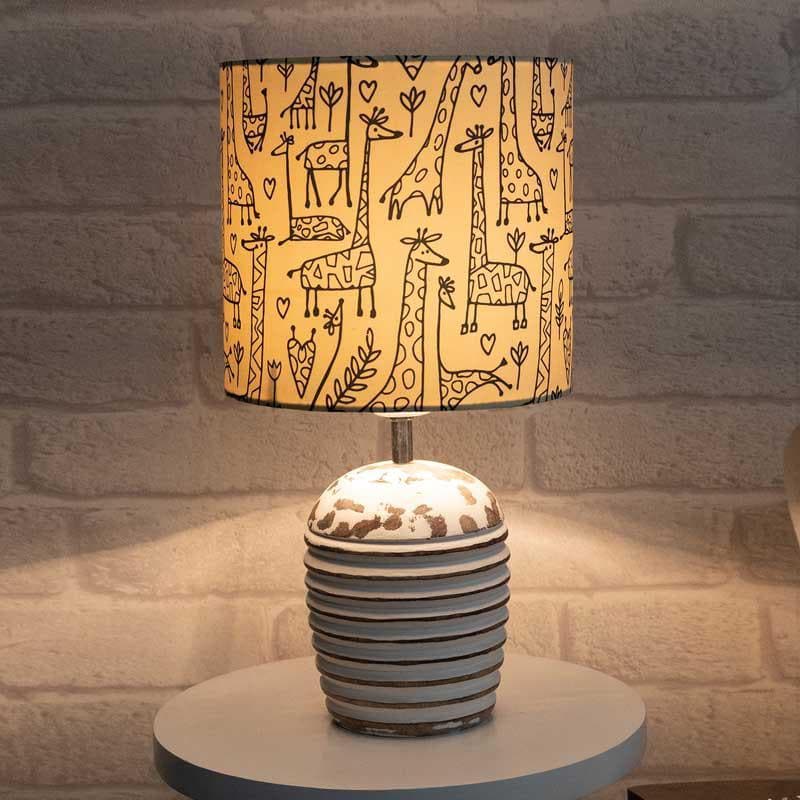 Table Lamp - Tall Tales White Wood Table Lamp