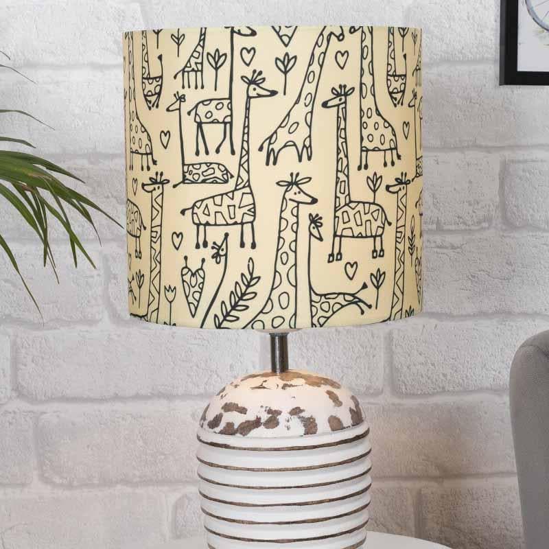 Table Lamp - Tall Tales White Wood Table Lamp