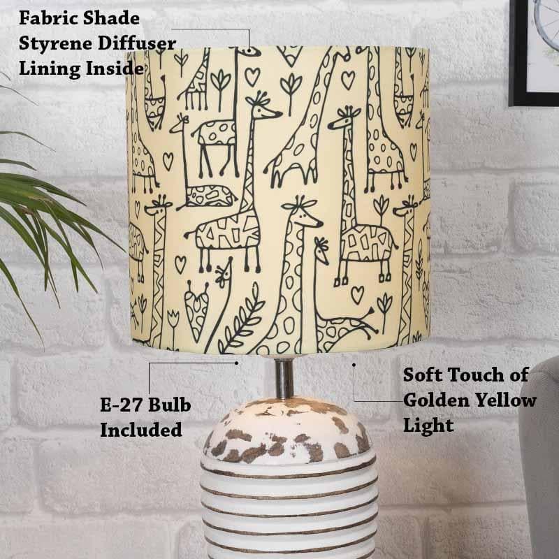 Table Lamp - Tall Tales White Wood Table Lamp