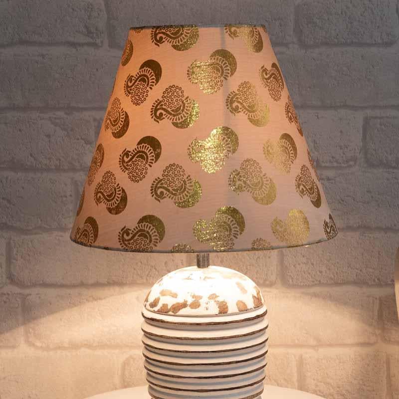 Buy White Gold Table Lamp Table Lamp from Vaaree