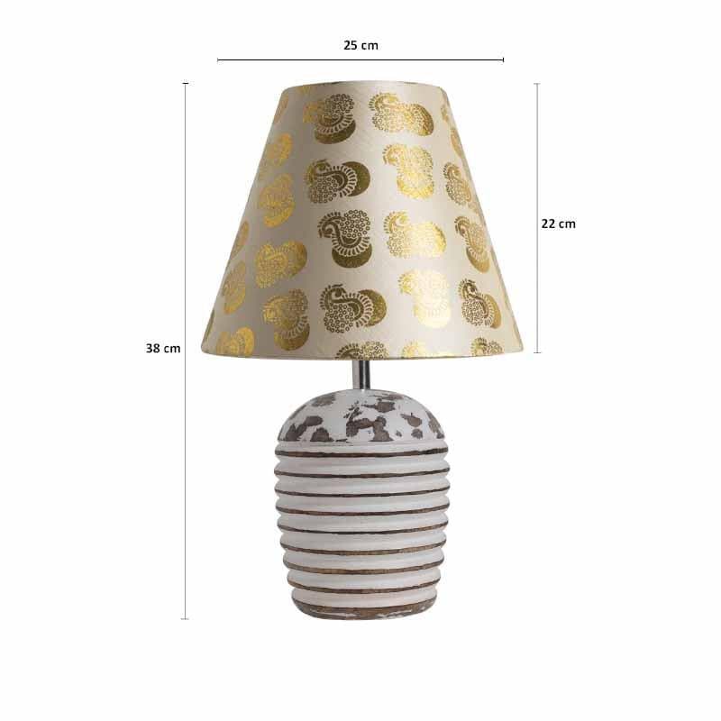 Buy White Gold Table Lamp Table Lamp from Vaaree