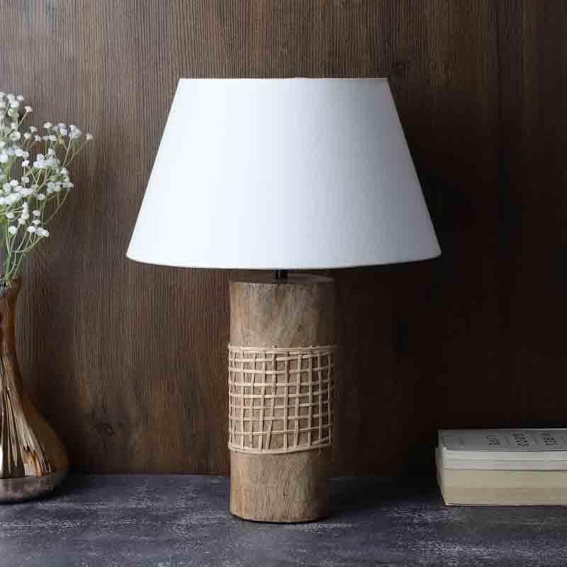 Buy Wicker White Lamp Table Lamp from Vaaree