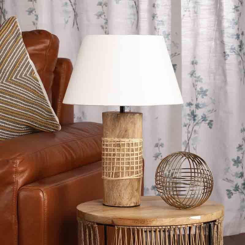 Buy Wicker White Lamp Table Lamp from Vaaree