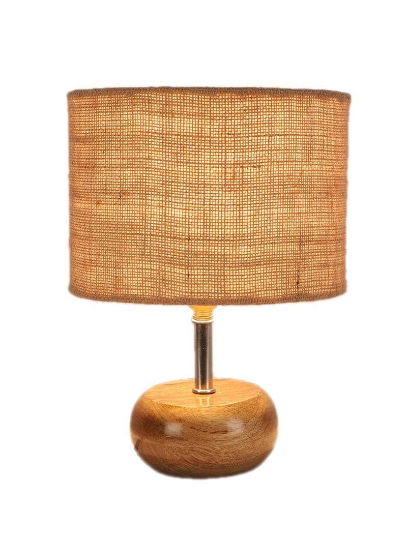 Table Lamp - Wood Pebble Table Lamp- Beige