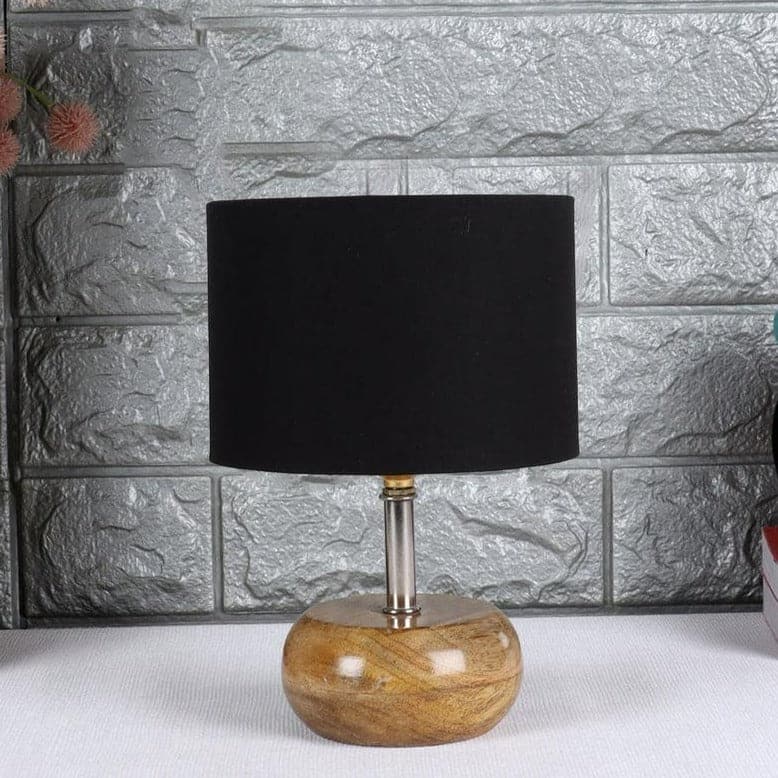 Buy Wood Pebble Table Lamp- Black Table Lamp from Vaaree