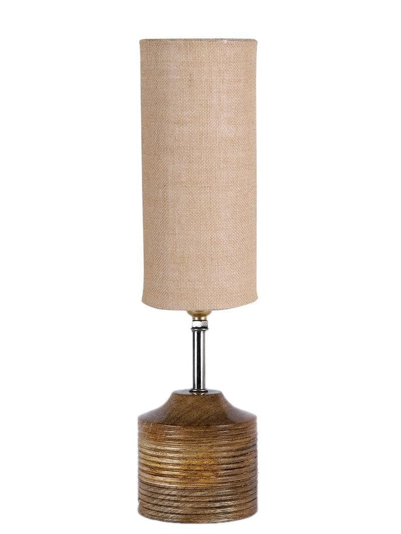 Buy Woody Table Lamp - Beige Table Lamp from Vaaree