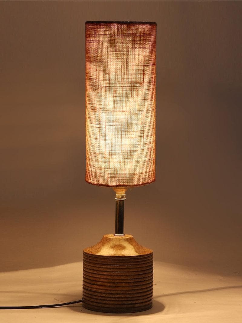 Buy Woody Table Lamp - Beige Table Lamp from Vaaree