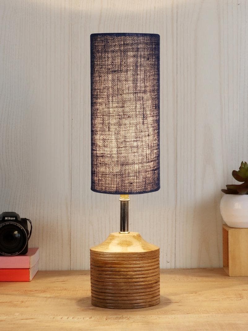 Buy Woody Table Lamp - Blue Table Lamp from Vaaree