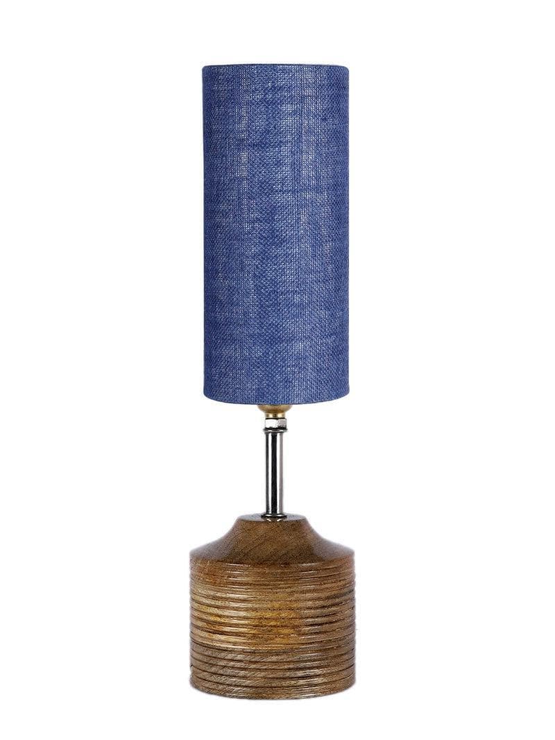 Buy Woody Table Lamp - Blue Table Lamp from Vaaree