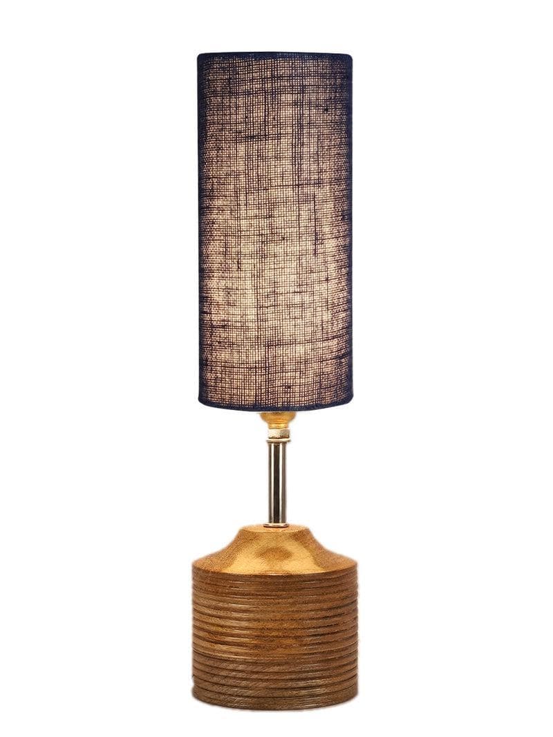 Buy Woody Table Lamp - Blue Table Lamp from Vaaree