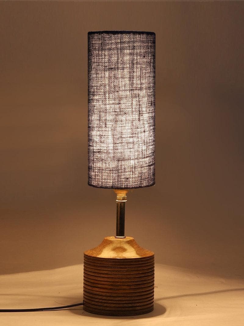 Buy Woody Table Lamp - Blue Table Lamp from Vaaree